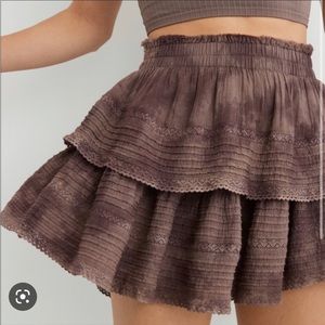 Aerie Rock n Ruffle tie dye skirt